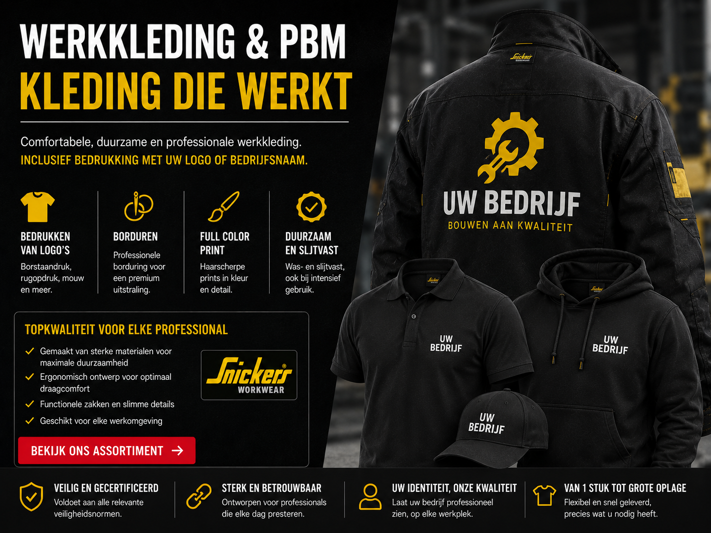 Voorpag - Service banner 1 - Bedrijfskleding